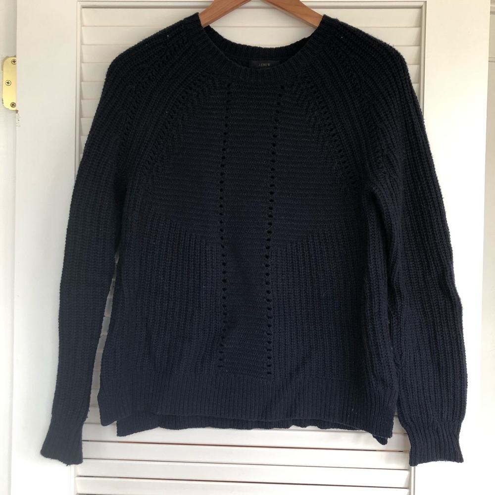 J.crew navy pullover sweater, small